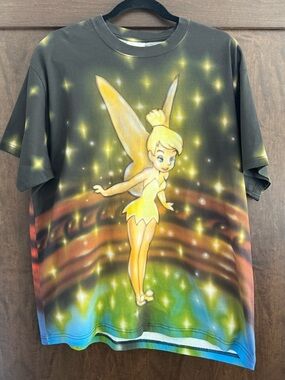 NWOT Stockholm Surfboard Club x Disney Organic Cotton Tinkerbell Airbrush Tshirt